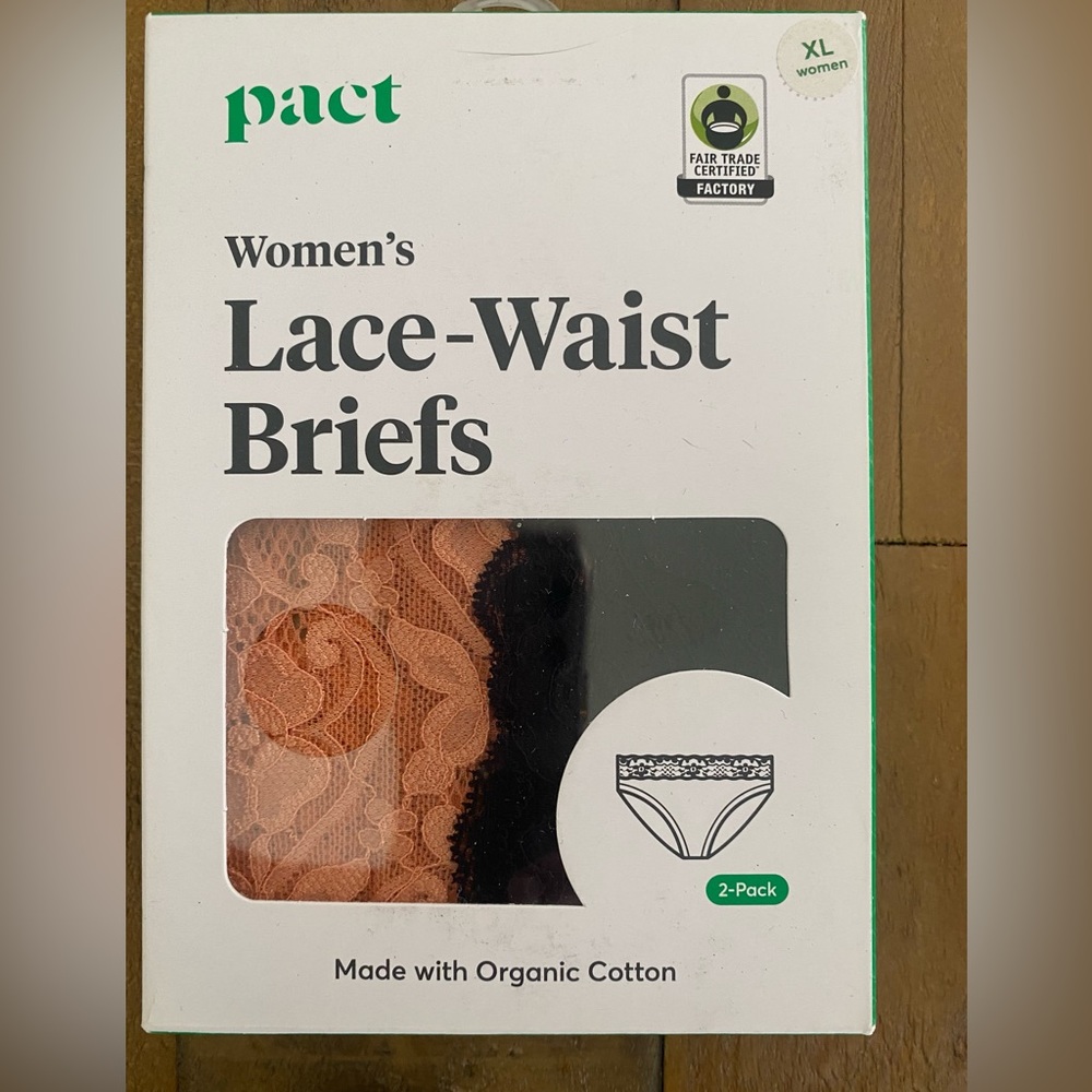 Women’s Lace-Waist Brief’s Made With Organic Cotton.